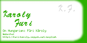 karoly furi business card